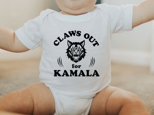 Discover Claws Out For Kamala Baby Bodysuit | Childless Cat Ladies Infant Outfit