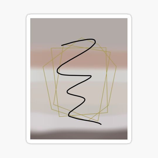 Discover Art Squiggle over pink grey colour background