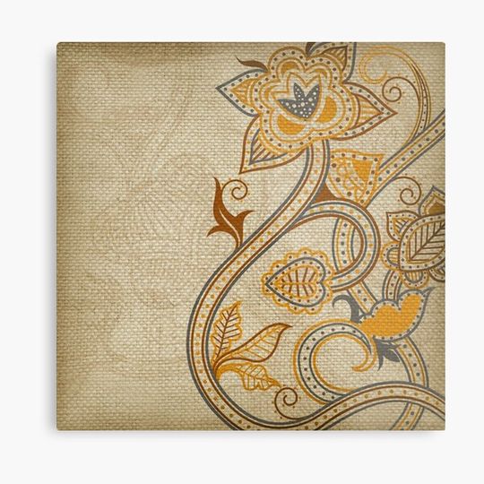Discover Yellow Paisley Floral Vine
