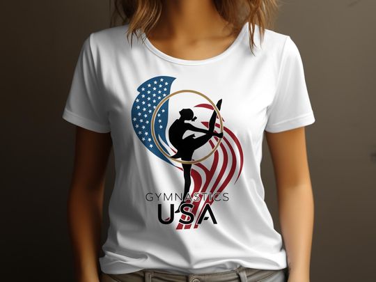 Discover USA Gymnastics Team Shirt PNG, Paris 2024 Summer Games France T-Shirt