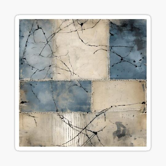 Discover Abstract Grungy Denim Patch Look Design - Design 09