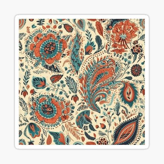 Discover Summery modern pattern reminiscent of the Indian style