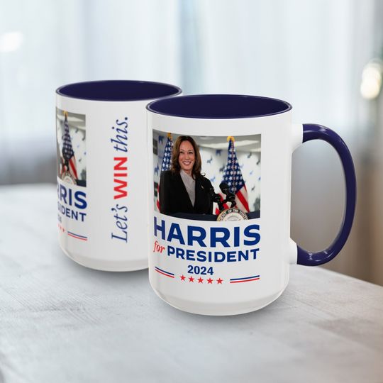 Discover Kamala Harris 2024 Ceramic Mug, Harris For President 2024 Coffee Mug, Democrat Campaign Supporter