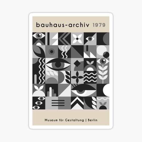 Discover Monochrome Bauhaus Exhibition Print