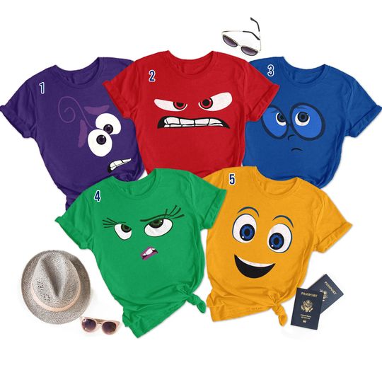 Discover Funny Character Matching Family Shirt, Face Characters Costume