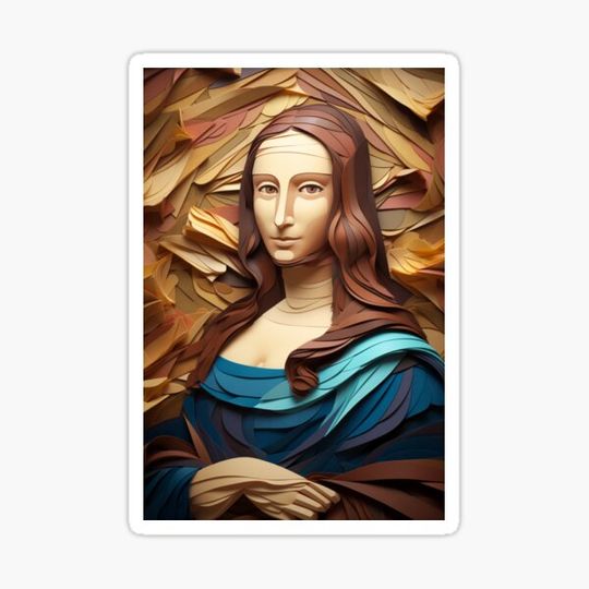 Discover Mona Lisa in Modern Paper Art Style