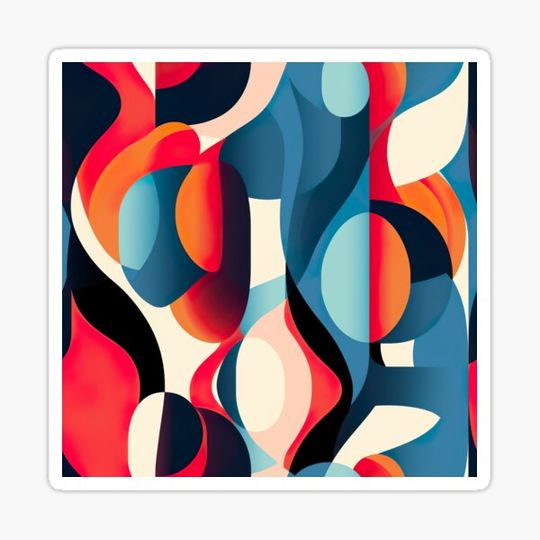 Discover Modern asymmetrical design reminiscent of pop art style