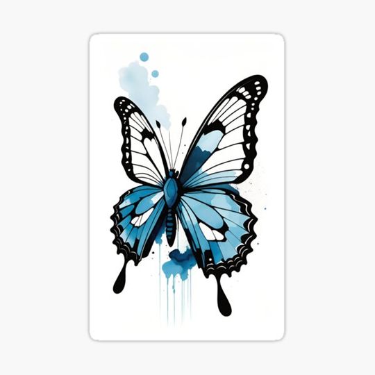 Discover butterflies, ink, drawing, art