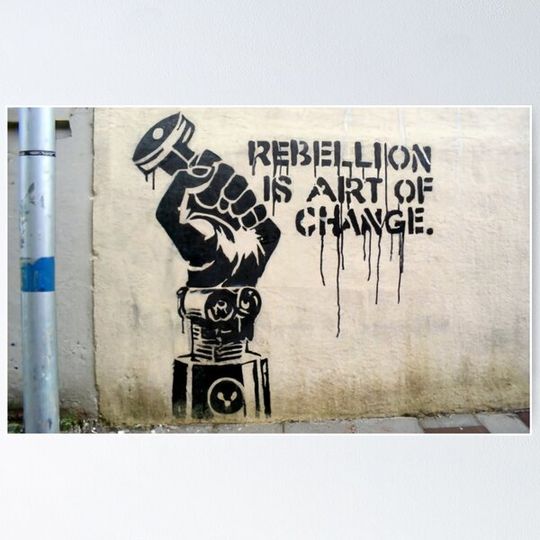 Discover Robot Stencil Graffiti