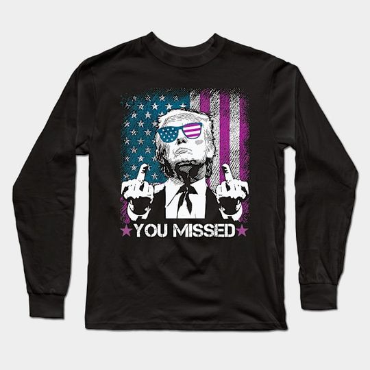 Discover Donald Trump Shot Long Sleeve Shirt, Trump Shot Long Sleeve T-Shirt LG9548