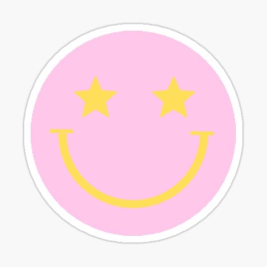 Discover Star Smiley Face Sticker