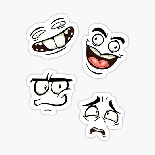 Discover Face expressions stickers collection 1
