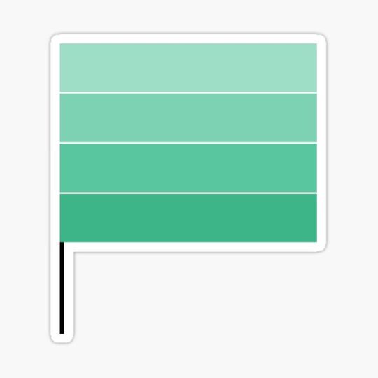 Discover Mint Green Monochrome Flag.