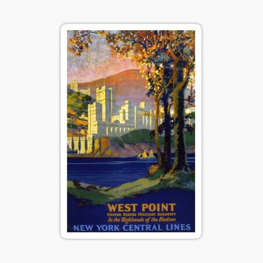 Discover West Point, United States Military Academy - Vintage Travel Poster