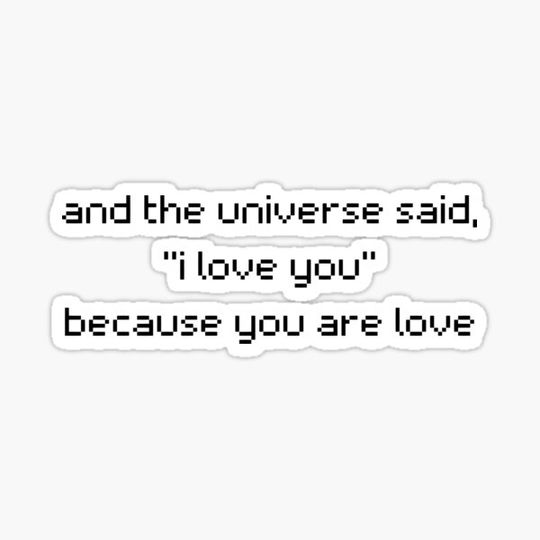 Discover And the Universe Said I Love You Because You Are Love Quote