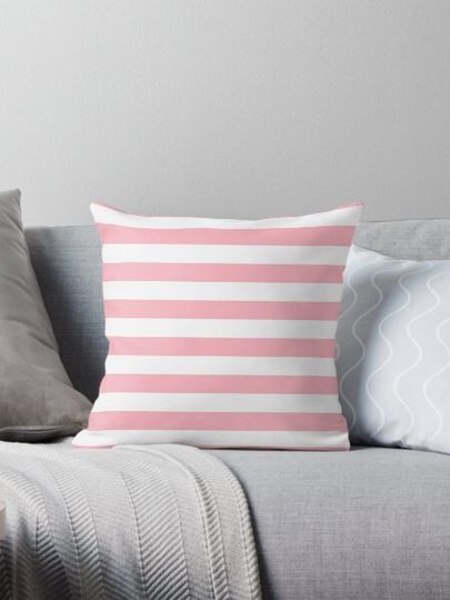 Discover Pink and White Horizontal Stripes