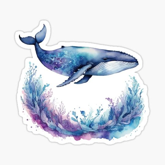 Discover Watercolor whale