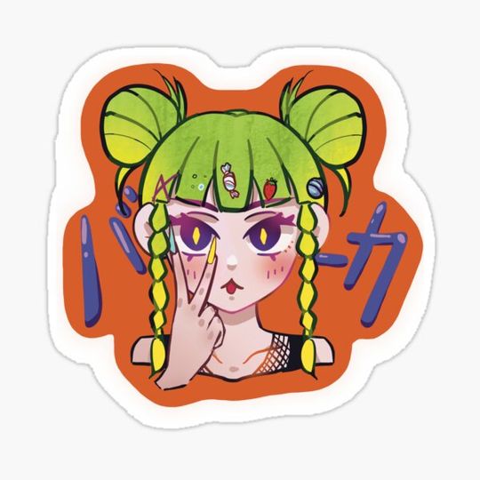 Discover Tokyo Shibuya Club Anime Girl Sticker