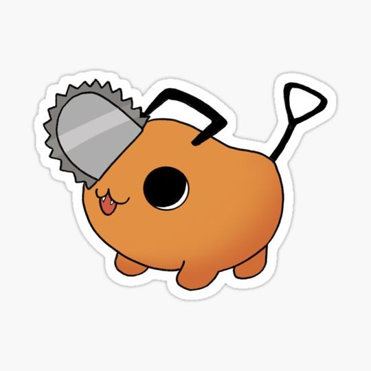 Discover Chainsaw Plush Sticker