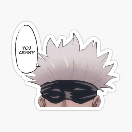 Discover Anime Peeker Sticker with dialouge