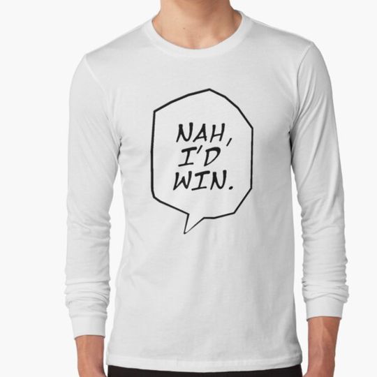 Discover Manga Quote: Nah, I'd Win, Black Bubble Stamp Text