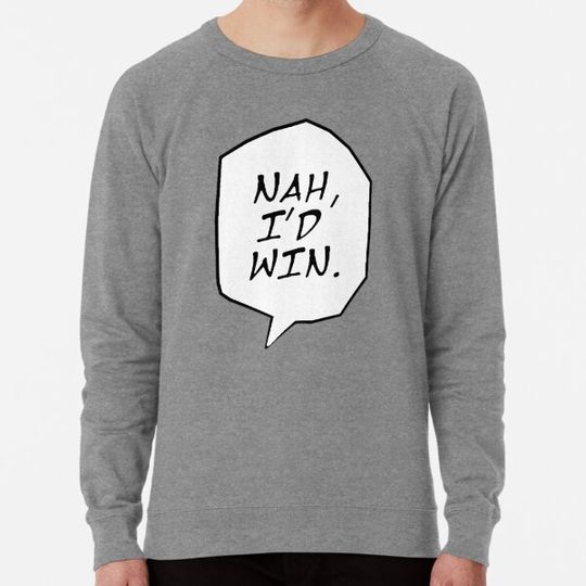 Discover Manga Quote: Nah, I'd Win, Black Bubble Stamp Text