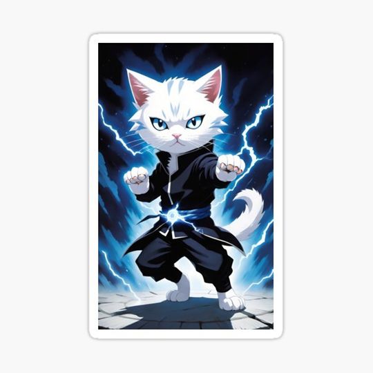 Discover A cute cat dressed sasuke's outfit.