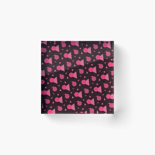 Discover Colorful Promises Of Pink Geometry Memphis Party Pattern