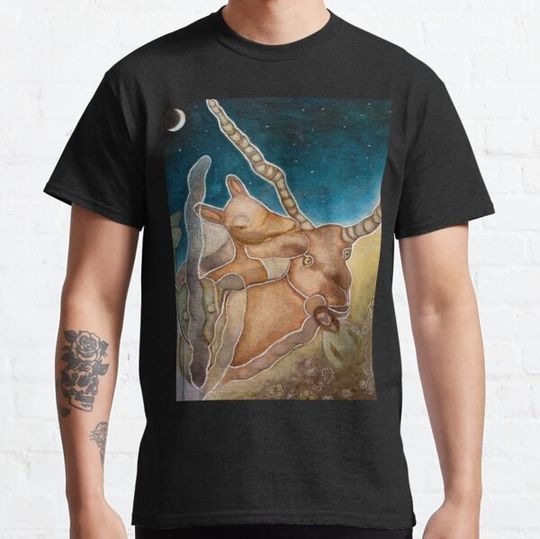 Discover Goat With Crooked Horns, original art shirt