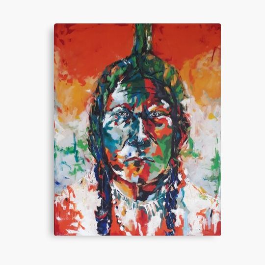 Discover Original Art of Native Aerican Sitting Bull.