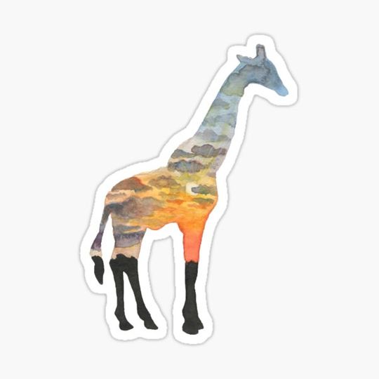 Discover Giraffe Silhouette - Pastel Serengeti Sunset