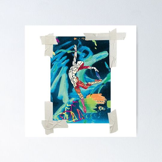 Discover Dancer, Masking Tape, Original Dance Art