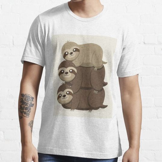 Discover Sloth Stack Art T-Shirt Collection