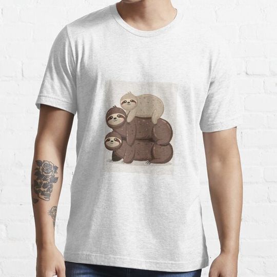 Discover Sloth Stack Art T-Shirt Collection