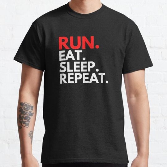 Discover Run Eat Sleep Repeat T-Shirt