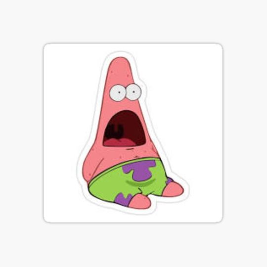 Discover Screaming Patrick sticker