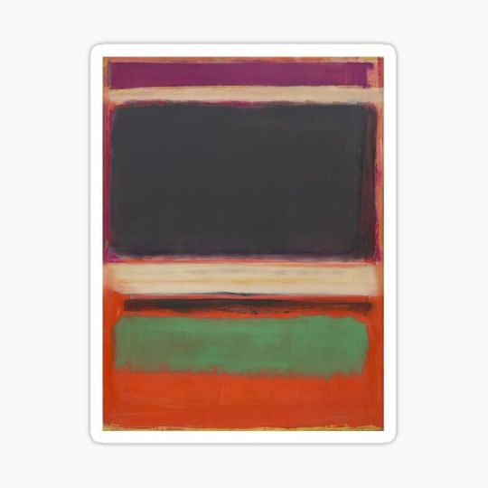 Discover Mark Rothko - No.3No.13 (Magenta, Black, Green on Orange) - 1949