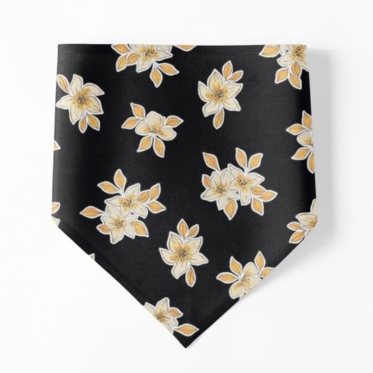 Discover Floral Print In Black Background