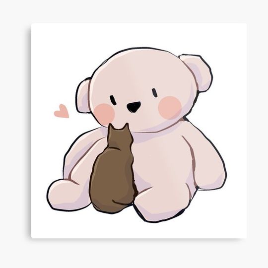 Discover cat and teddy bear