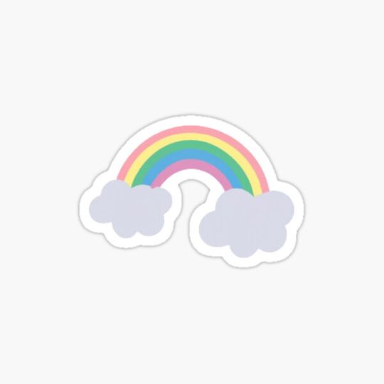 Discover cute pastel rainbow