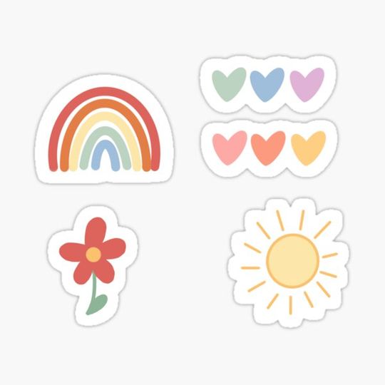 Discover Rainbow sticker set