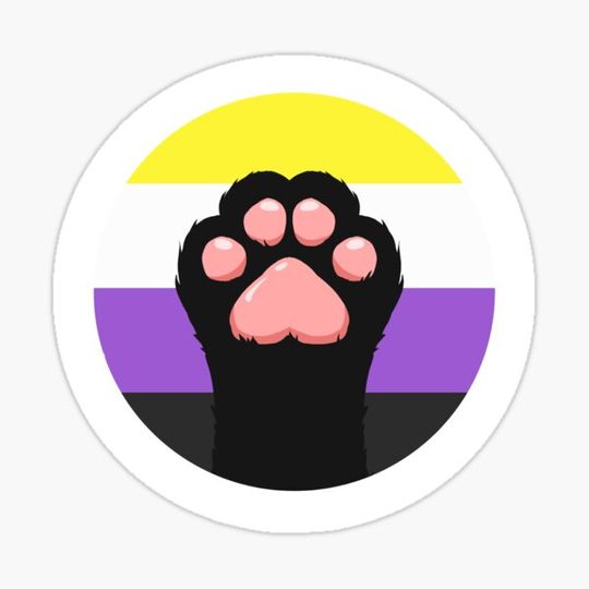 Discover Nonbinary Kitty Pride Paw