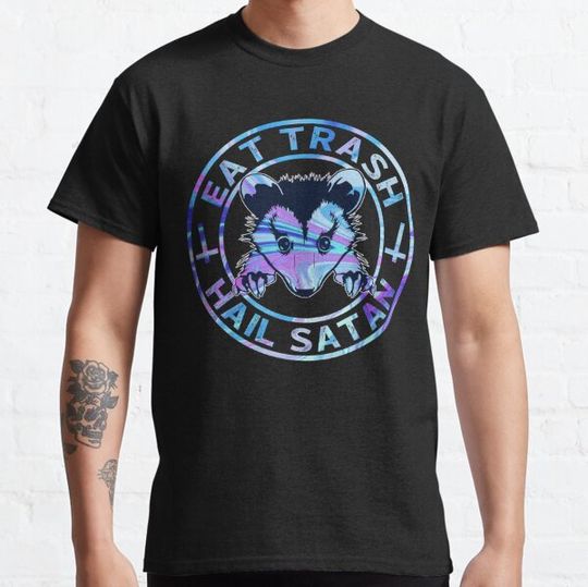 Discover Animal Eat trash Hail Satan Opossum Pentagram