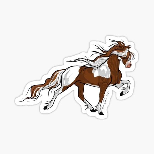 Discover Icelandic horse splashed chestnut colored