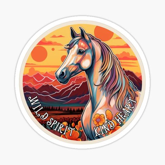 Discover Horse Lover Sticker, Cowgirl, western style, southwest art sticker, bumper sticker