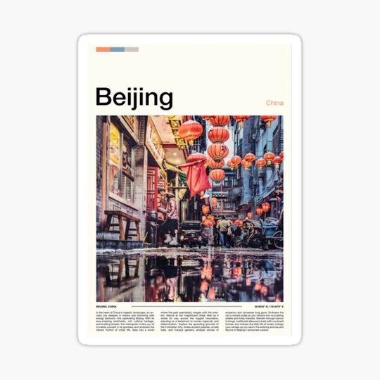 Discover Beijing China Newspaper Poster