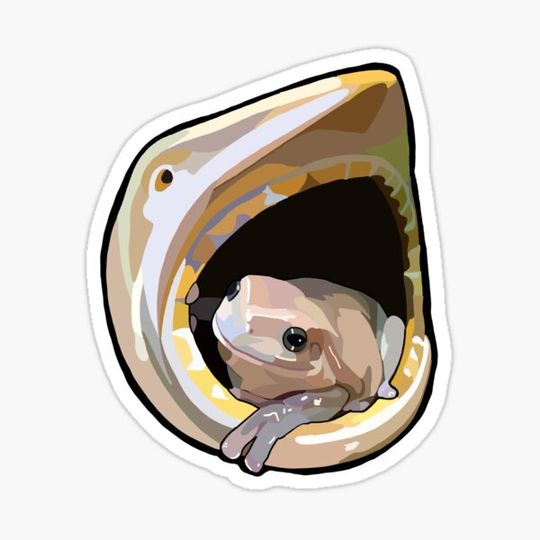 Discover Invincible Frog in a Shark Mouth