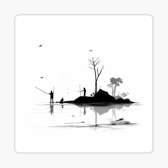 Discover Minimalist stickfigure digital art design