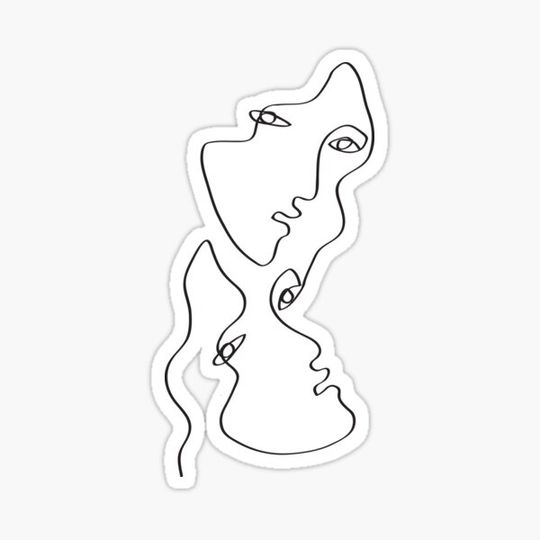 Discover Copy of Twin Sisters - Abstract Line Art