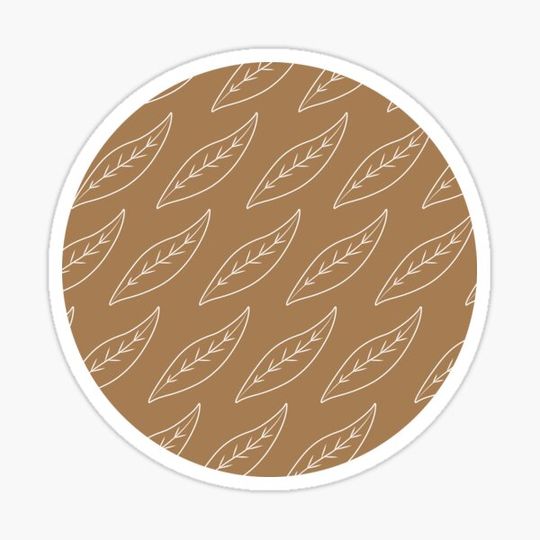 Discover Minimalist Leaf Pattern Earth Toned